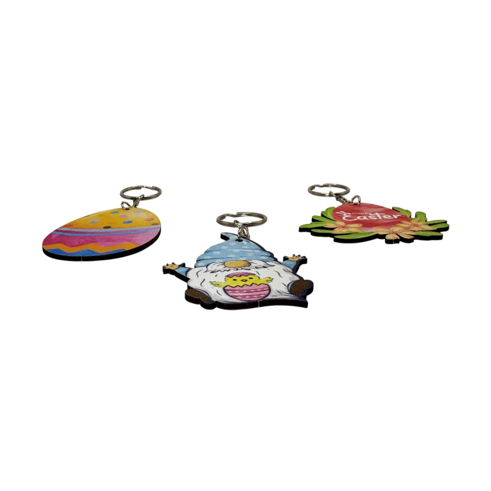 Full Colour Wooden Keyring